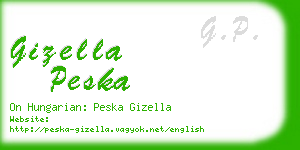 gizella peska business card